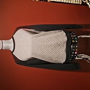 NWT - Connection 18 Quilted Crew Neck Baseball Style Sweater/Sweatshirt